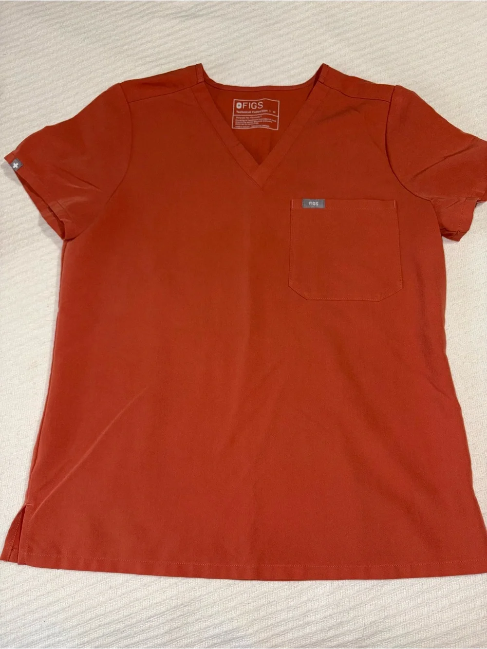 Figs Terracotta Orange Matching Scrub Top and Joggers Set